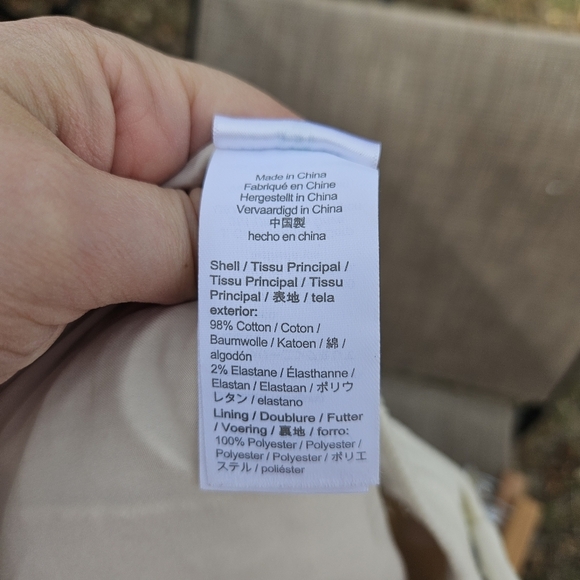 J. Crew Nalya tapered-leg Italian corduroy pants ivory size 8 - Picture 7 of 9